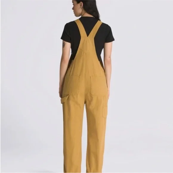 Vans mustard denim overalls Small - Picture 3 of 10